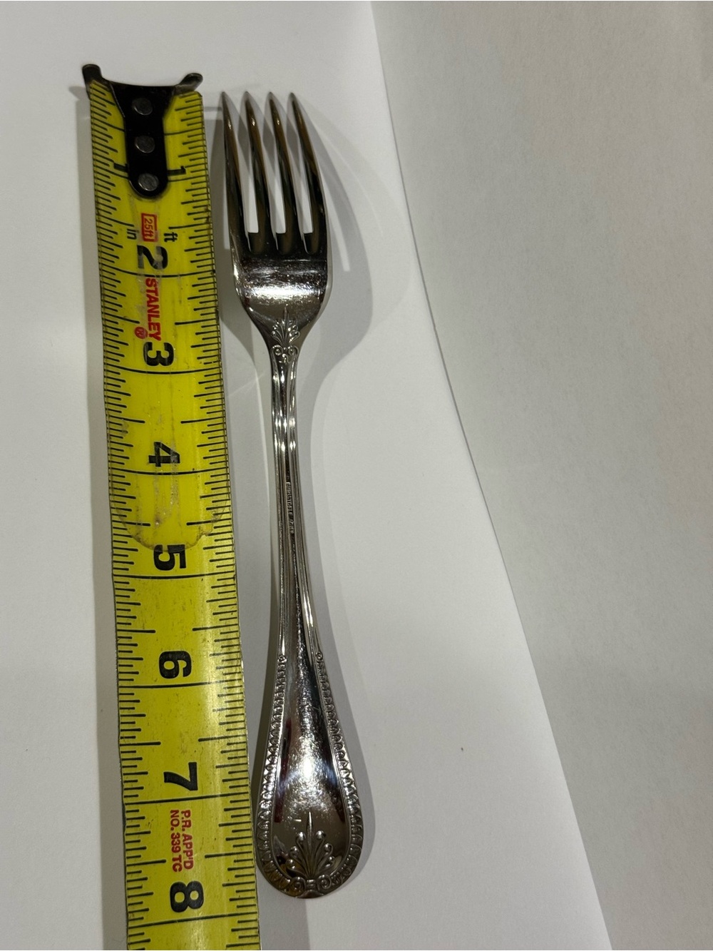 Christofle Acier Stainless Steel Dinner Fork - Elegant Beaded Handle